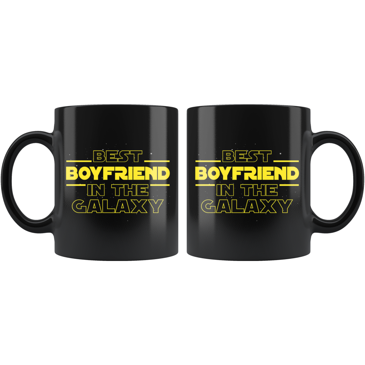 Best Boyfriend In The Galaxy Coffee Mug Black 11oz Gifts for Boyfriend $19.99 | Drinkware