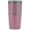 Best Brother Gift: 49% Brother 51% Badass Insulated Tumbler 20oz $29.99 | Light Purple Tumblers