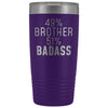 Best Brother Gift: 49% Brother 51% Badass Insulated Tumbler 20oz $29.99 | Purple Tumblers