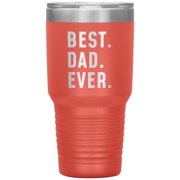 Best Dad Ever Large Travel Mug 30oz Stainless Steel Vacuum Insulated Travel Mug with Lid Father’s Day Gift for Dad Coffee Cup $39.99 | Coral