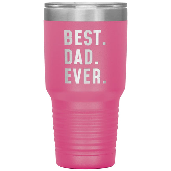 Best Dad Ever Large Travel Mug 30oz Stainless Steel Vacuum Insulated Travel Mug with Lid Father’s Day Gift for Dad Coffee Cup $39.99 | Pink 