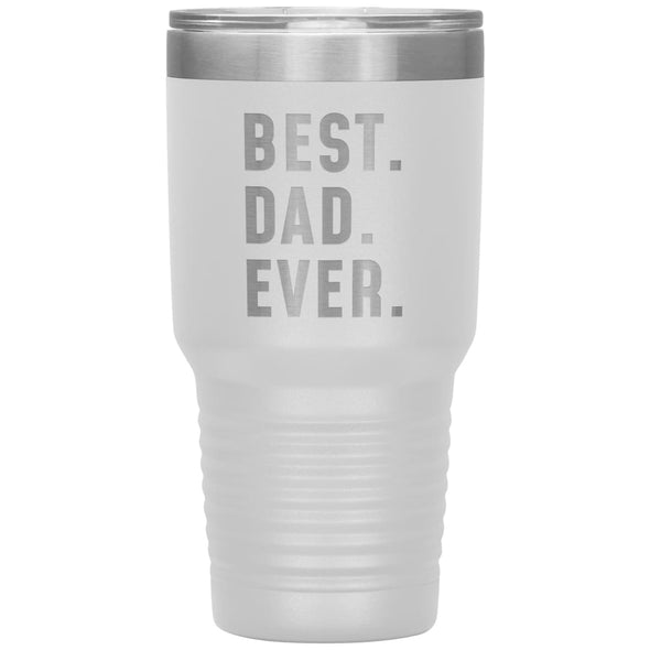 Best Dad Ever Large Travel Mug 30oz Stainless Steel Vacuum Insulated Travel Mug with Lid Father’s Day Gift for Dad Coffee Cup $39.99 | White