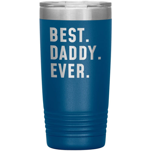 Best Daddy Ever Coffee Travel Mug 20oz Stainless Steel Vacuum Insulated Travel Mug with Lid Birthday Gift for Daddy Coffee Cup $29.99 | Blue