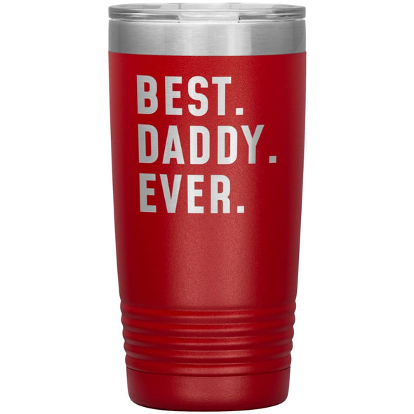 Best Daddy Ever Coffee Travel Mug 20oz Stainless Steel Vacuum Insulated Travel Mug with Lid Birthday Gift for Daddy Coffee Cup $29.99 | Red 