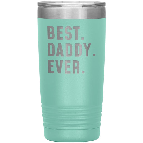 Best Daddy Ever Coffee Travel Mug 20oz Stainless Steel Vacuum Insulated Travel Mug with Lid Birthday Gift for Daddy Coffee Cup $29.99 | Teal