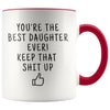 Best Daughter Gift: Best Daughter Ever! Mug | Funny Birthday Gift for Daughter $19.99 | Red Drinkware