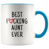 Best F cking Aunt Ever Mug | Aunt Mug | Gift for Aunt | Birthday | Christmas $14.99 | Blue Drinkware