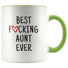 Best F cking Aunt Ever Mug | Aunt Mug | Gift for Aunt | Birthday | Christmas $14.99 | Green Drinkware