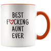 Best F cking Aunt Ever Mug | Aunt Mug | Gift for Aunt | Birthday | Christmas $14.99 | Orange Drinkware