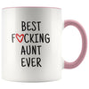 Best F cking Aunt Ever Mug | Aunt Mug | Gift for Aunt | Birthday | Christmas $14.99 | Pink Drinkware