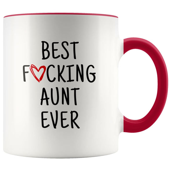 Best F cking Aunt Ever Mug | Aunt Mug | Gift for Aunt | Birthday | Christmas $14.99 | Red Drinkware
