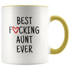 Best F cking Aunt Ever Mug | Aunt Mug | Gift for Aunt | Birthday | Christmas $14.99 | Yellow Drinkware