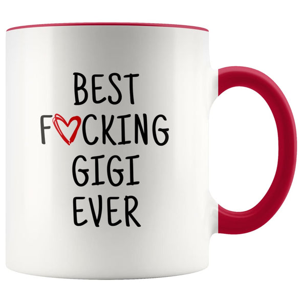 Best F cking Gigi Ever Heart Mug Gigi Gifts Mother’s Day Baby Shower Coffee Mug Tea Cup 11 ounce $14.99 | Red Drinkware