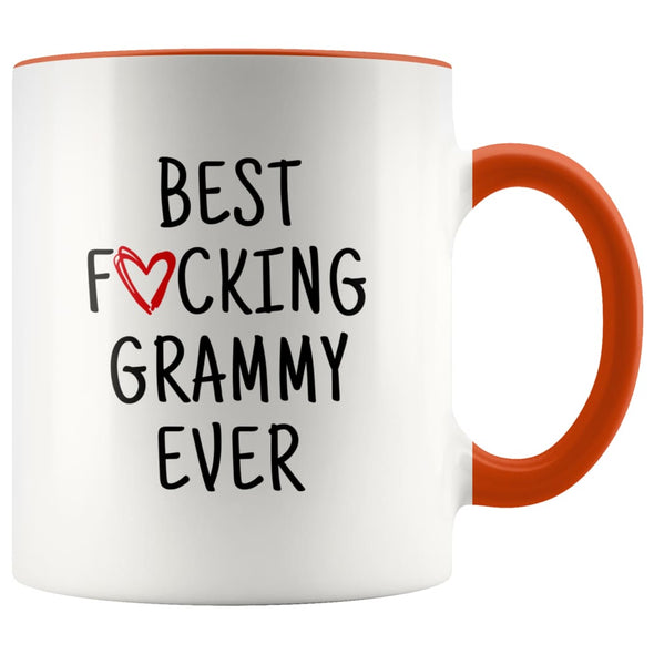 Best F cking Grammy Ever Heart Mug Grammy Gifts Mother’s Day Baby Shower Coffee Mug Tea Cup 11 ounce $14.99 | Orange Drinkware