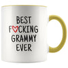 Best F cking Grammy Ever Heart Mug Grammy Gifts Mother’s Day Baby Shower Coffee Mug Tea Cup 11 ounce $14.99 | Yellow Drinkware