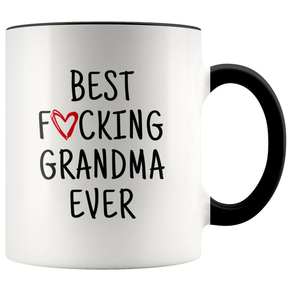 Best F cking Grandma Ever Heart Mug Grandma Gifts Mother’s Day Baby Shower Coffee Mug Tea Cup 11 ounce $14.99 | Black Drinkware