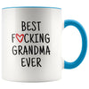 Best F cking Grandma Ever Heart Mug Grandma Gifts Mother’s Day Baby Shower Coffee Mug Tea Cup 11 ounce $14.99 | Blue Drinkware