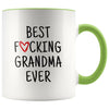 Best F cking Grandma Ever Heart Mug Grandma Gifts Mother’s Day Baby Shower Coffee Mug Tea Cup 11 ounce $14.99 | Green Drinkware