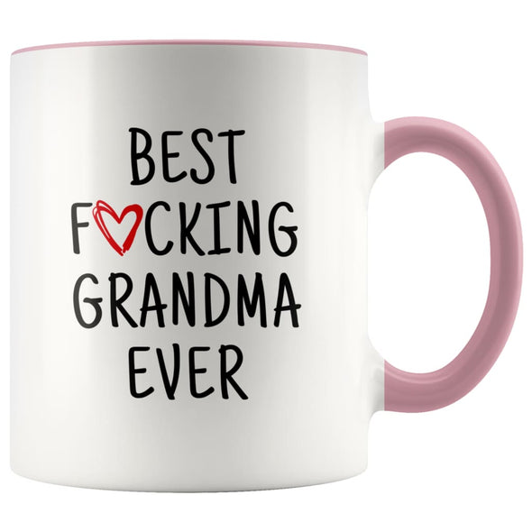 Best F cking Grandma Ever Heart Mug Grandma Gifts Mother’s Day Baby Shower Coffee Mug Tea Cup 11 ounce $14.99 | Pink Drinkware