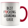 Best F cking Grandma Ever Heart Mug Grandma Gifts Mother’s Day Baby Shower Coffee Mug Tea Cup 11 ounce $14.99 | Red Drinkware