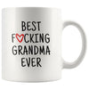 Best F cking Grandma Ever Heart Mug Grandma Gifts Mother’s Day Baby Shower Coffee Mug Tea Cup 11 ounce $14.99 | White Drinkware
