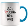 Best F cking Mom Ever Heart Mug Mom Gifts Mother’s Day Baby Shower Coffee Mug Tea Cup 11 ounce $14.99 | Blue Drinkware