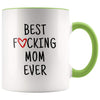 Best F cking Mom Ever Heart Mug Mom Gifts Mother’s Day Baby Shower Coffee Mug Tea Cup 11 ounce $14.99 | Green Drinkware