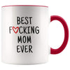 Best F cking Mom Ever Heart Mug Mom Gifts Mother’s Day Baby Shower Coffee Mug Tea Cup 11 ounce $14.99 | Red Drinkware
