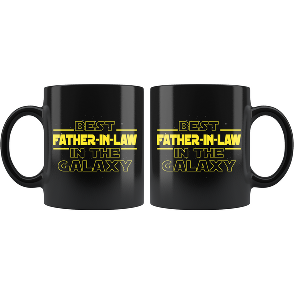Best Father-In-Law In The Galaxy Coffee Mug Black 11oz Gifts for Father In Law $19.99 | Drinkware