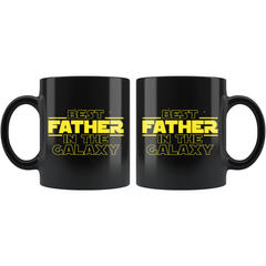 Load image into Gallery viewer, Best Father In The Galaxy Coffee Mug Black 11oz Gifts for Father
