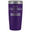 Best Fishing Gift: 49% Fisherman 51% Badass Insulated Tumbler 20oz $29.99 | Purple Tumblers