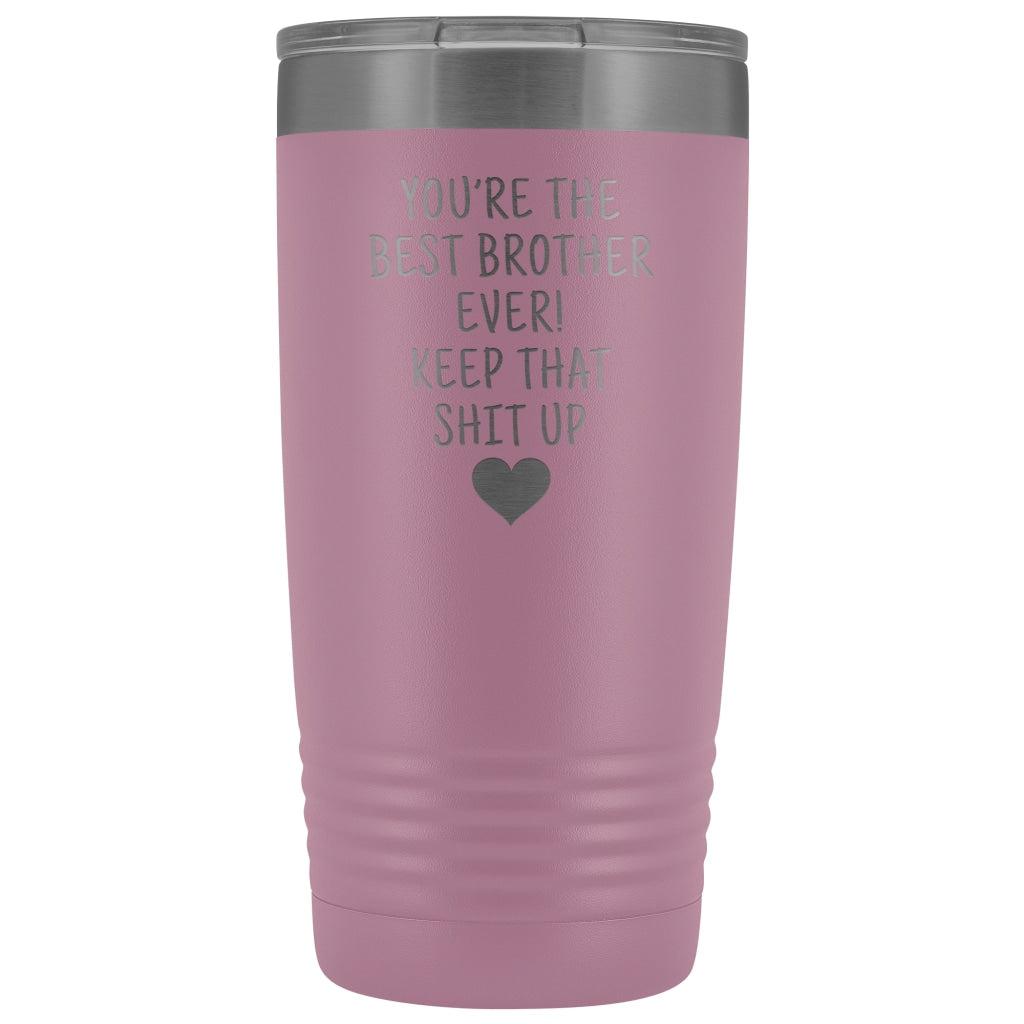 Best Gift for Brother: Best Brother Ever! Insulated Tumbler | Brother Travel Mug $29.99 | Light Purple Tumblers