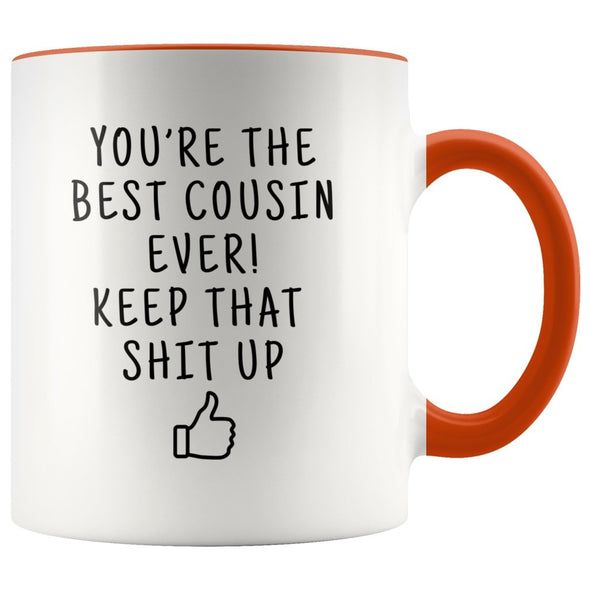 Best Gift for Cousin: Best Cousin Ever! Mug | Funny Cousin Gift Idea $19.99 | Orange Drinkware