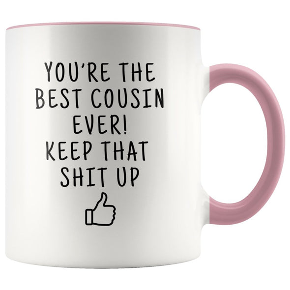 Best Gift for Cousin: Best Cousin Ever! Mug | Funny Cousin Gift Idea $19.99 | Pink Drinkware