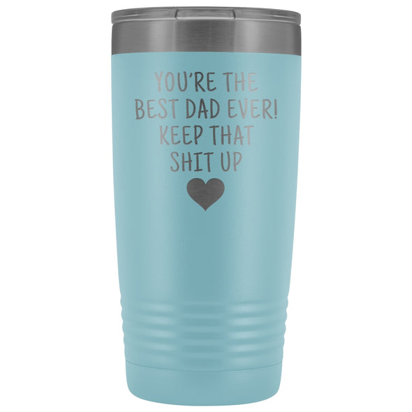 Best Gift for Dad: Best Dad Ever! Insulated Tumbler | Personalized Dad Travel Mug $29.99 | Light Blue Tumblers