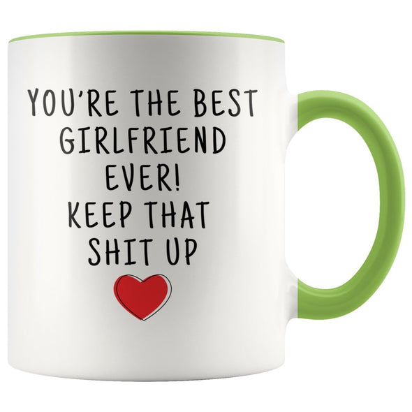 Best Gift for Girlfriend: Best Girlfriend Ever! Mug | Funny Girlfriend Gift Idea $19.99 | Green Drinkware