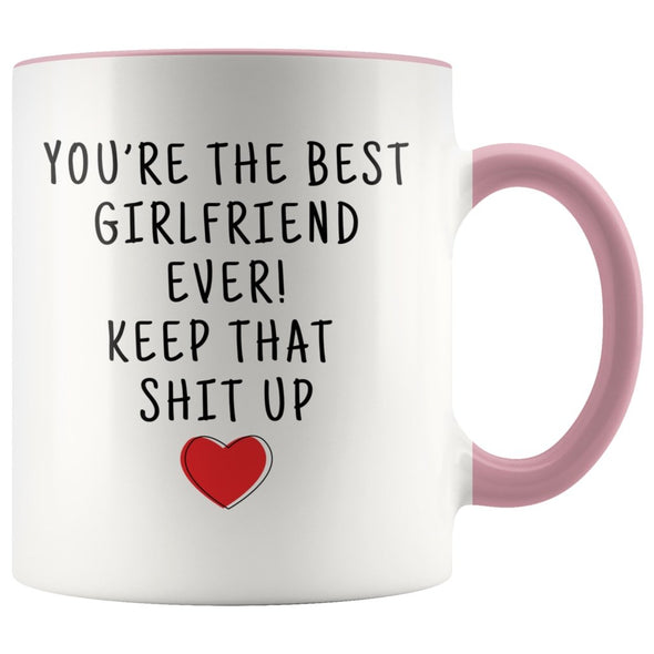 Best Gift for Girlfriend: Best Girlfriend Ever! Mug | Funny Girlfriend Gift Idea $19.99 | Pink Drinkware
