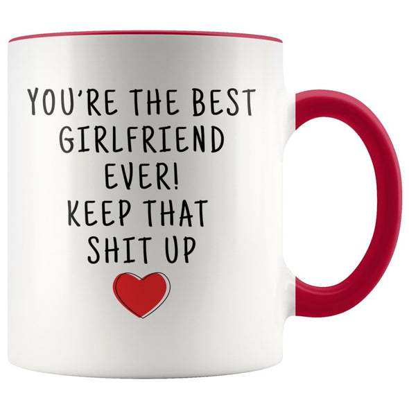 Best Gift for Girlfriend: Best Girlfriend Ever! Mug | Funny Girlfriend Gift Idea $19.99 | Red Drinkware