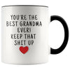 Best Gift for Grandma: Best Grandma Ever! Mug | Funny Grandma Gift Idea $19.99 | Black Drinkware