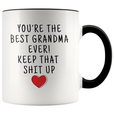 Best Gift for Grandma: Best Grandma Ever! Mug | Funny Grandma Gift Idea $19.99 | Black Drinkware