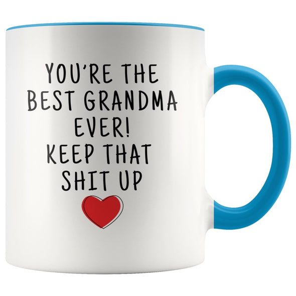 Best Gift for Grandma: Best Grandma Ever! Mug | Funny Grandma Gift Idea $19.99 | Blue Drinkware
