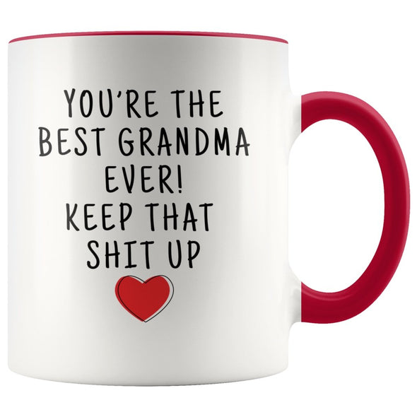 Best Gift for Grandma: Best Grandma Ever! Mug | Funny Grandma Gift Idea $19.99 | Red Drinkware