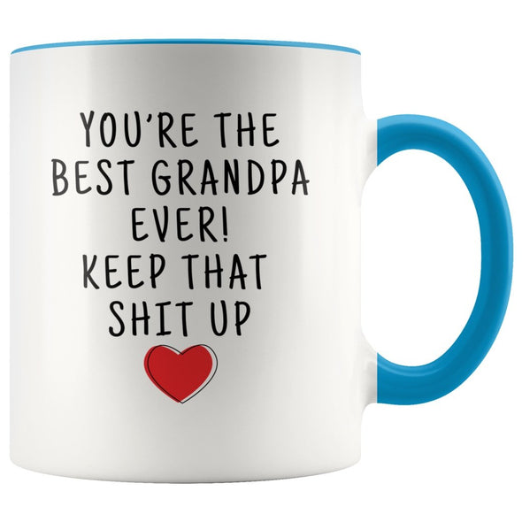 Best Gift for Grandpa: Best Grandpa Ever! Mug | Funny Grandpa Gift Idea $19.99 | Blue Drinkware