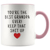 Best Gift for Grandpa: Best Grandpa Ever! Mug | Funny Grandpa Gift Idea $19.99 | Pink Drinkware