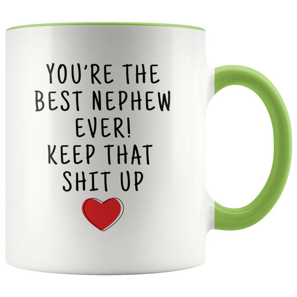 Best Gift for Nephew: Best Nephew Ever! Mug | Funny Nephew Gift Idea $19.99 | Green Drinkware