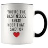 Best Gift for Niece: Best Niece Ever! Mug | Funny Niece Gift Idea $19.99 | Black Drinkware