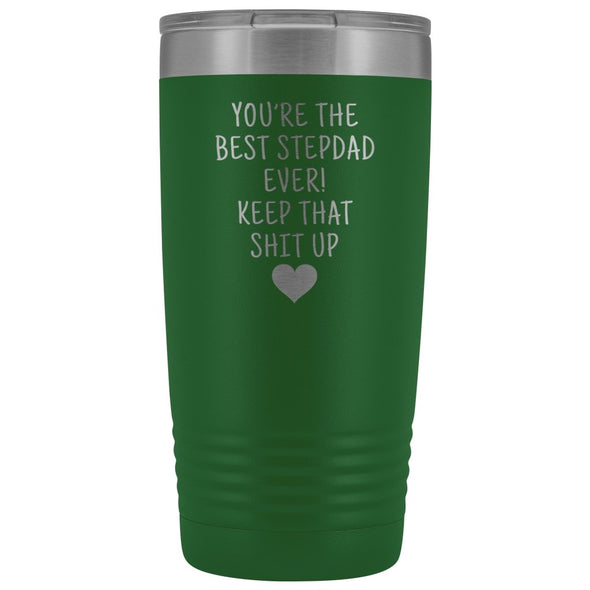 Best Gift for Stepdad: Best Stepdad Ever! Insulated Tumbler | Stepdad Travel Mug $29.99 | Green Tumblers