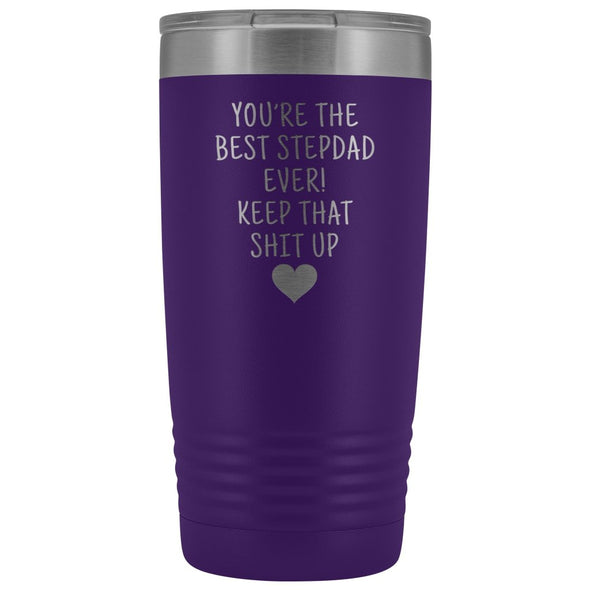 Best Gift for Stepdad: Best Stepdad Ever! Insulated Tumbler | Stepdad Travel Mug $29.99 | Purple Tumblers