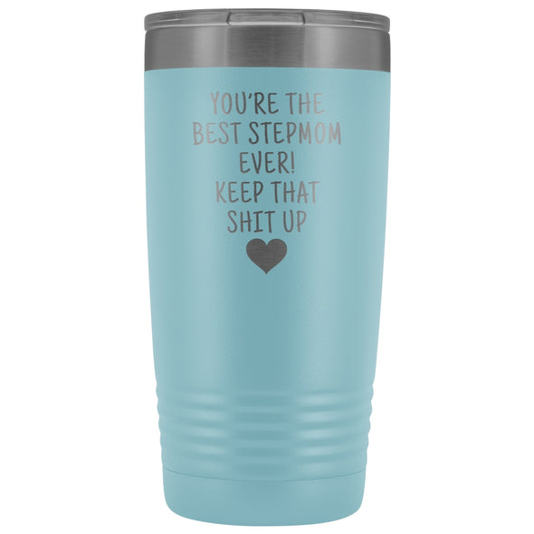 Best Gift for Step Mom: Best Stepmom Ever! Insulated Tumbler | Step Mom Travel Mug $29.99 | Light Blue Tumblers
