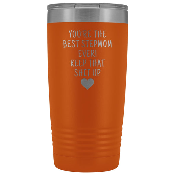 Best Gift for Step Mom: Best Stepmom Ever! Insulated Tumbler | Step Mom Travel Mug $29.99 | Orange Tumblers